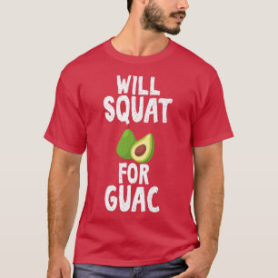 Camiseta Will Squat por Guac Hilarious para Unise Aguacate 