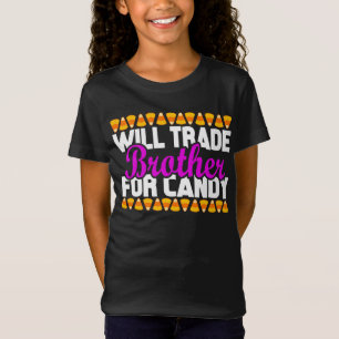 Camiseta Will Trade Brother for Candy Funny Halloween