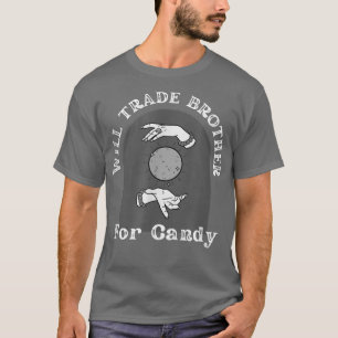 Camiseta Will Trade Brother For Candy Funny Halloween Para