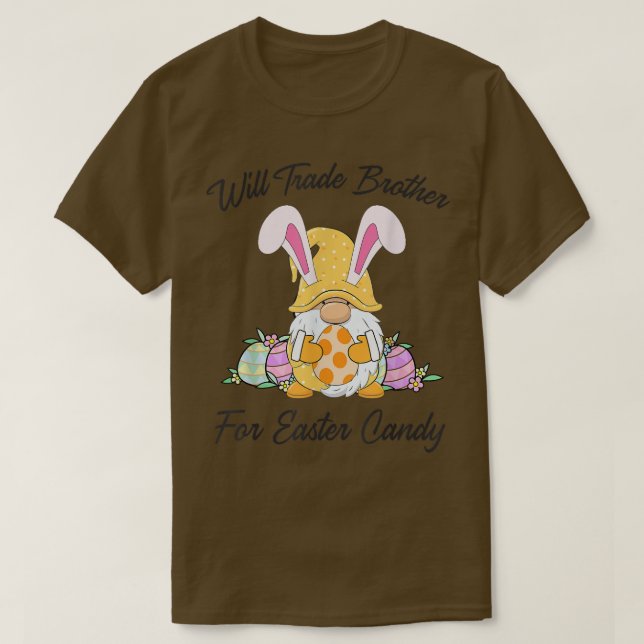 Camiseta Will Trade Brother for Easter CandyFunny Easter Gi (Diseño del anverso)