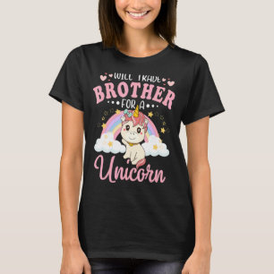 Camiseta Will Trade Brother For Unicorn Sister ama A Unico