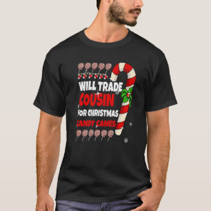 Camiseta Will Trade Cousin para Navidades Candy Canes Boy G