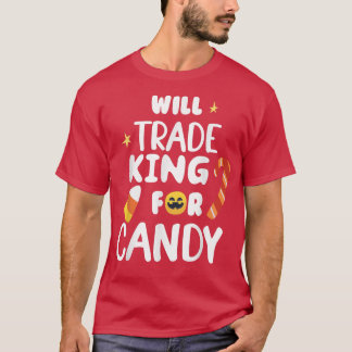 Camiseta Will Trade King Por Candy Funny Matando Halloween