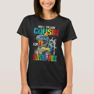 Camiseta Will Trade Prisin para Monster Truck Dinosaur