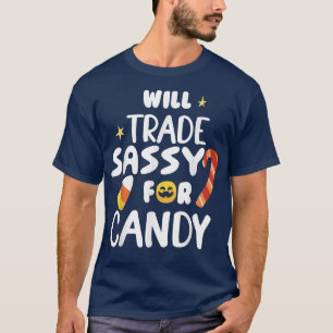 Camiseta Will Trade Sassy Para Candy Funny Matando Hallowee