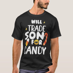 Camiseta Will Trade Son Para Candy Funny Matando Halloween