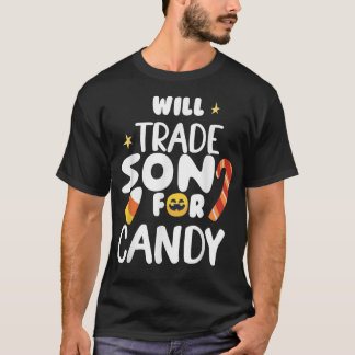 Camiseta Will Trade Son Para Candy Funny Matando Halloween