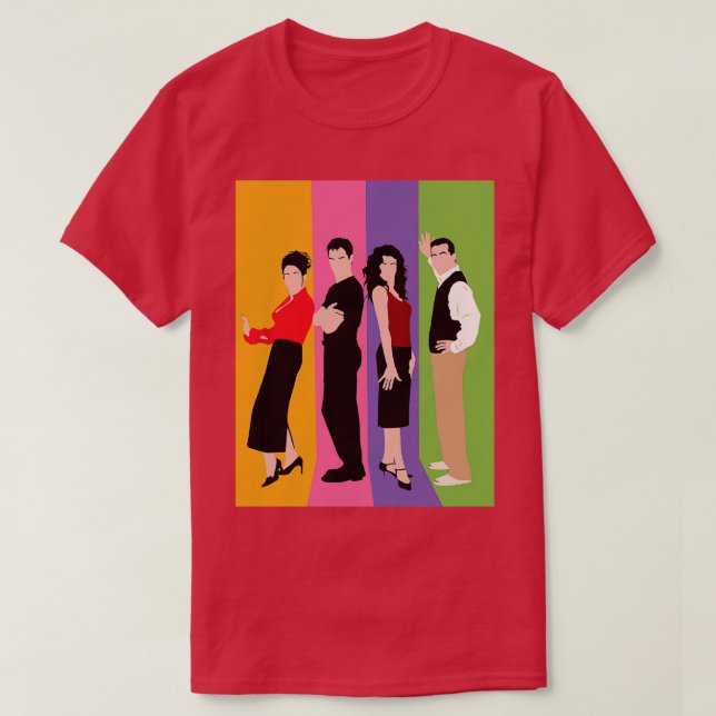 Camiseta Will y Grace coloridos (Diseño del anverso)