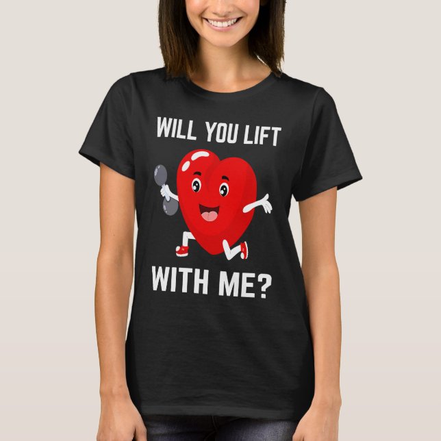 Camiseta Will You Lift Gym Couple Bodybuilding Workout Powe (Anverso)