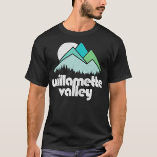 Camiseta Willamette Valley Oregon Vintage Minimalista Mount