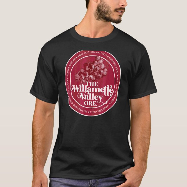 Camiseta Willamette Valley Pinot Noir Wine Connoisseur Oreg (Anverso)