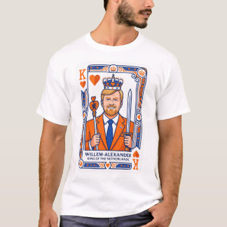 Camiseta Willem-Alexander Speelkaart - Rey de Corazones Rey