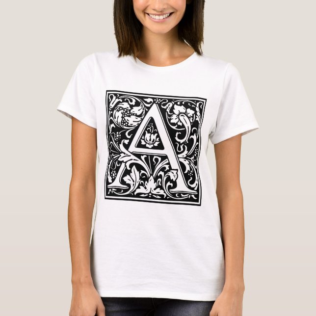 Camiseta William Morris Alphabet "A" (Anverso)