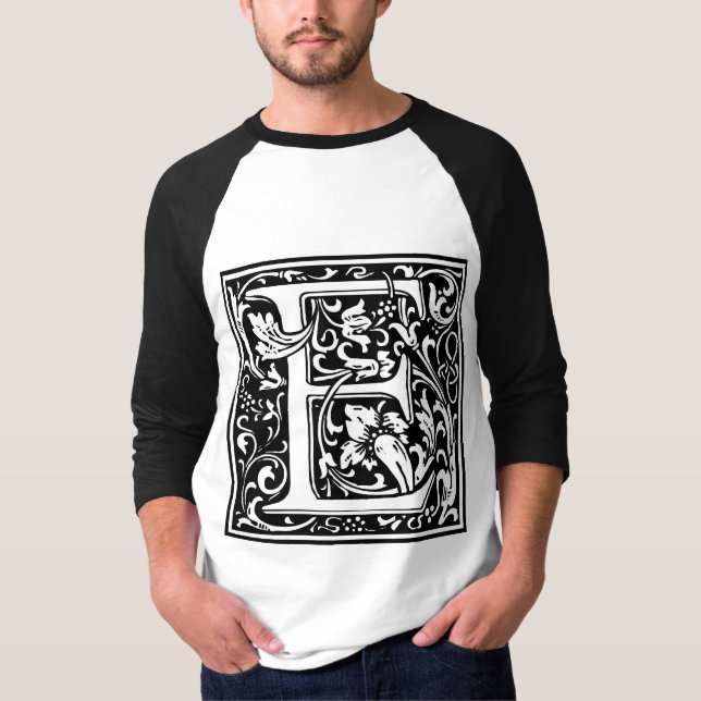 Camiseta William Morris Alphabet "E" (Anverso)