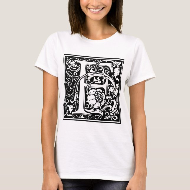 Camiseta William Morris Alphabet "F" (Anverso)