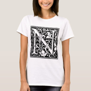Camiseta William Morris Alphabet "N"