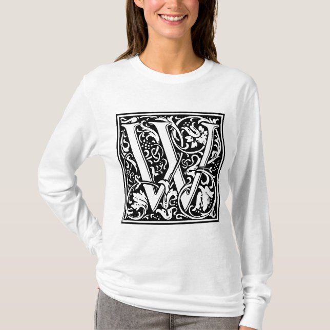 Camiseta William Morris Alphabet "W" (Anverso)