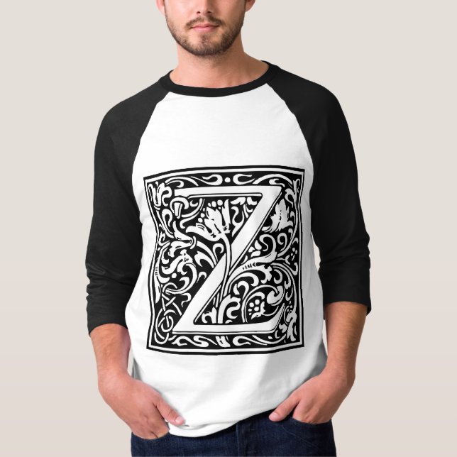 Camiseta William Morris Alphabet "Z" (Anverso)