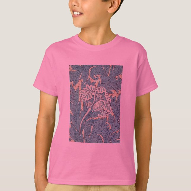 Camiseta William Morris Classic Tulip Blue Floral (Anverso)