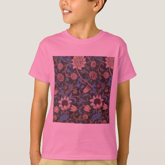 Camiseta William Morris Evenlode Arte Textil Floral (Anverso)