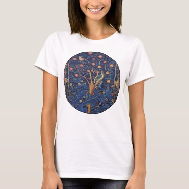 Camiseta William Morris Woodpecker Tapestry Arts & Crafts (Anverso)