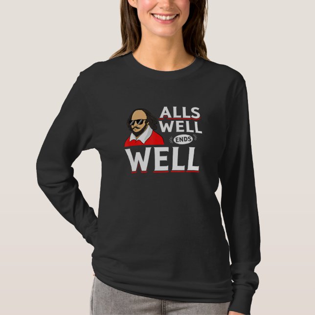 Camiseta William Shakespeare All well ands well Design (Anverso)