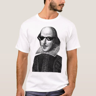 Camiseta William Shakespeare con sombras de hombres blancos