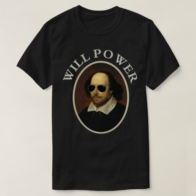 Camiseta William Shakespeare dará poder a la cita artística (Diseño del anverso)