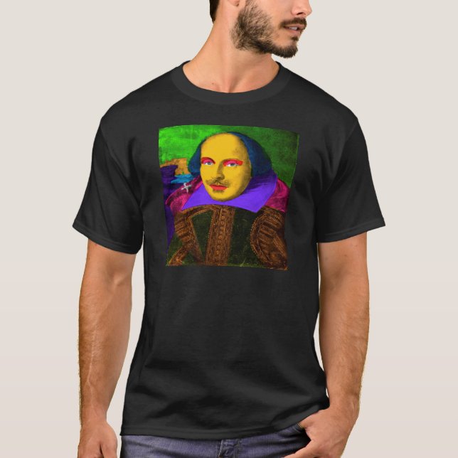 Camiseta William Shakespeare Pop Art (Anverso)
