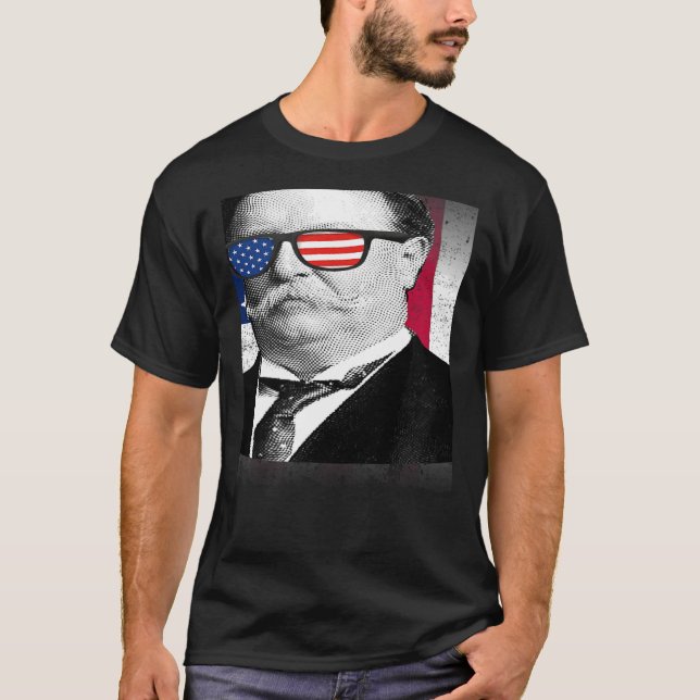 Camiseta William Taft Bandera de los Estados Unidos Bandera (Anverso)