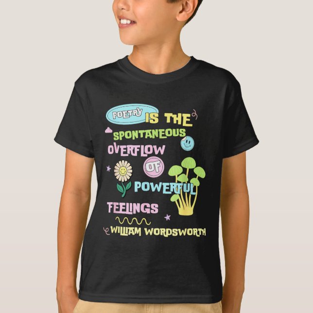 Camiseta William Wordsworth Quote Etry Em Writing Writer Gi (Anverso)