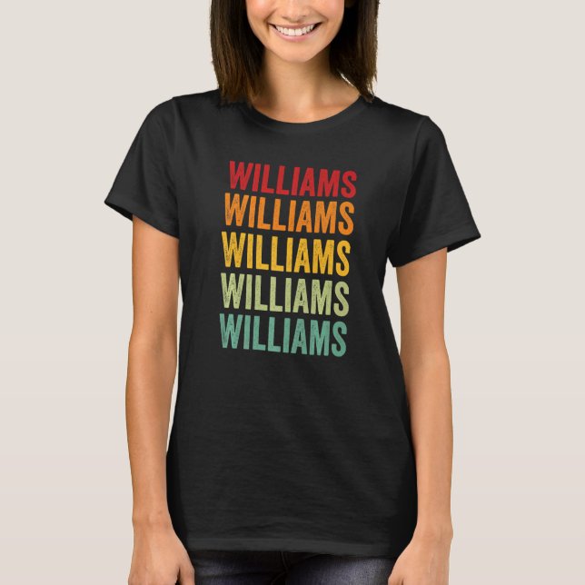 Camiseta Williams County North Dakota Rainbow Text (Anverso)