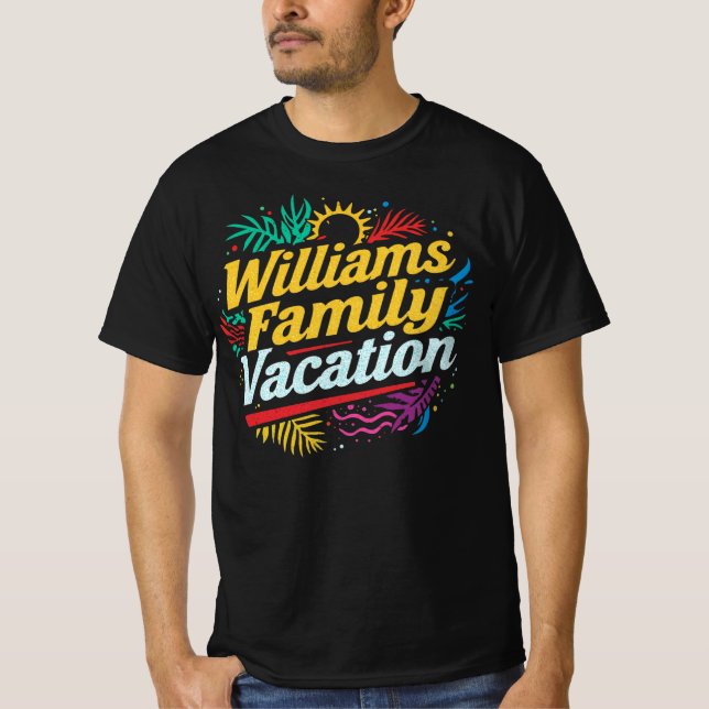 Camiseta Williams Family Vacation Personalized Matching (Anverso)