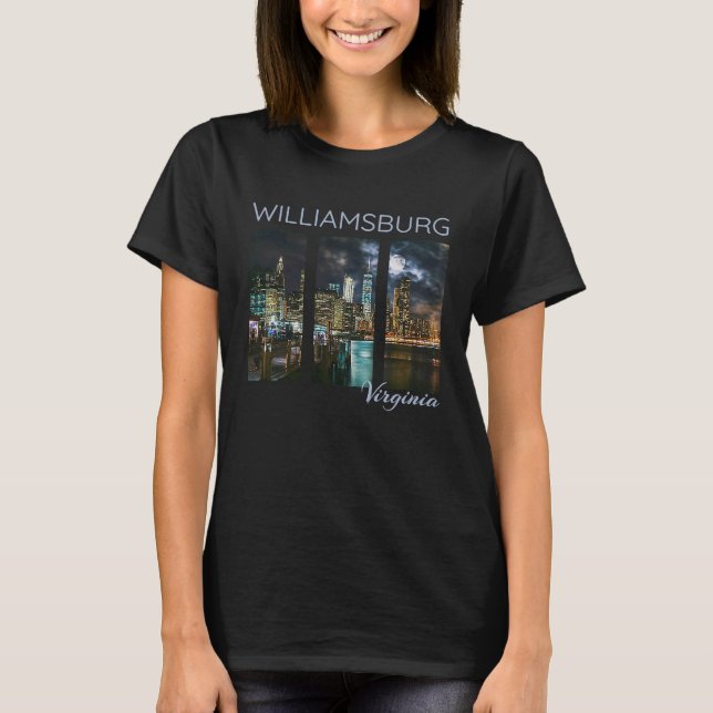 Camiseta Williamsburg Virginia Skyline Local Yorktown York (Anverso)
