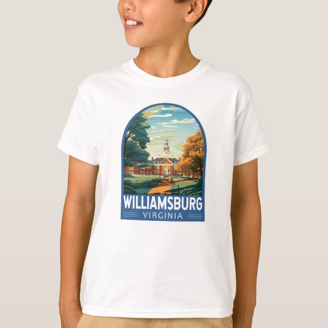 Camiseta Williamsburg Virginia Travel Art Vintage (Anverso)