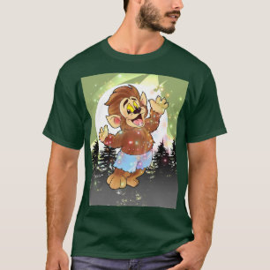 Camiseta Willie el lobo sobre el verde claro