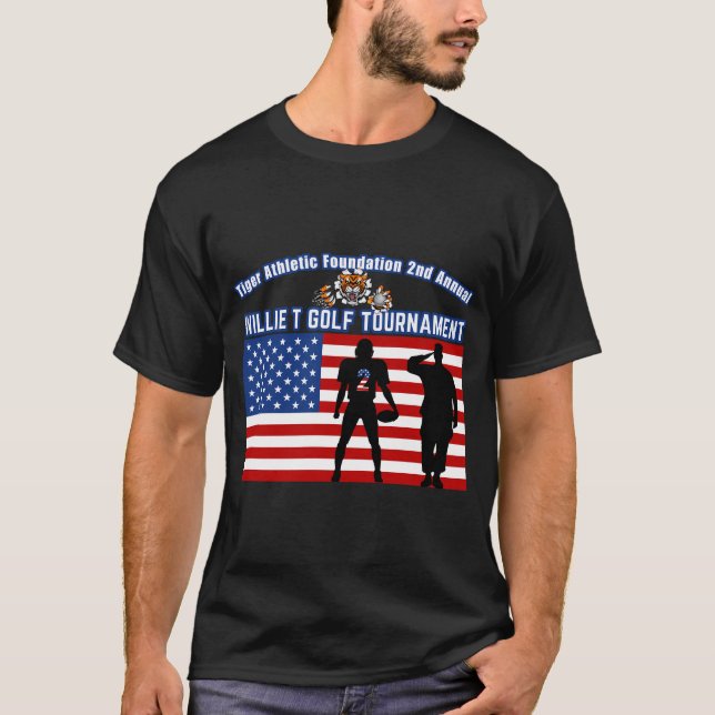 Camiseta Willie T Golf American Flag Tiger (Anverso)