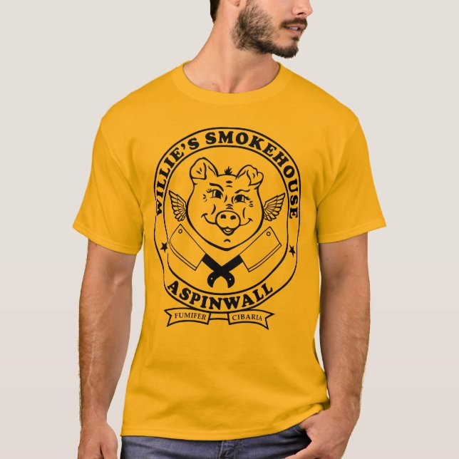 CAMISETA WILLIES CLEVER LOGO ASPINWALL NEGRO (Anverso)