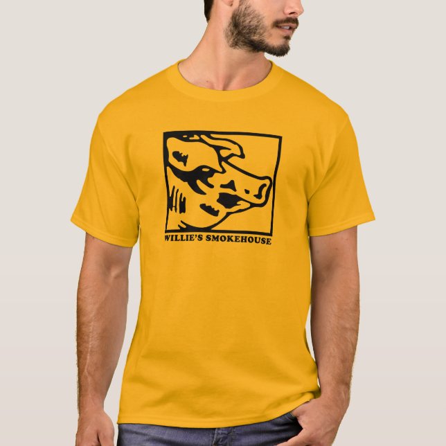 CAMISETA WILLIES SMOKEHOUSE PIGG NEGRO (Anverso)
