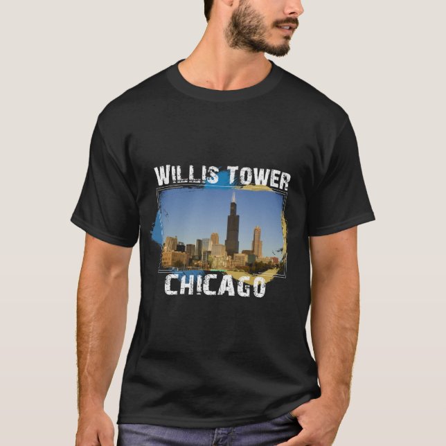 Camiseta Willis Tower Chicago T-shirt design (Anverso)