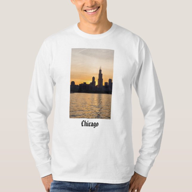 Camiseta Willis Tower Sunset Silhouette (Anverso)
