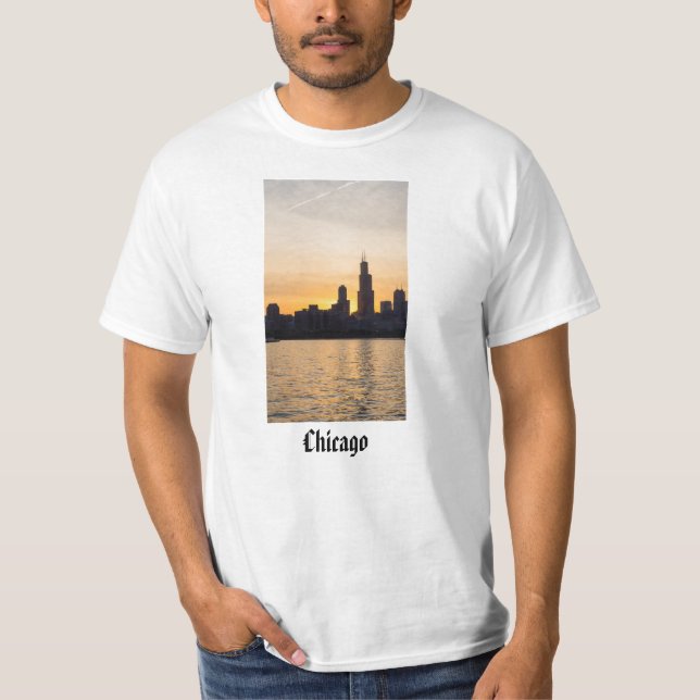 Camiseta Willis Tower Sunset Silhouette (Anverso)
