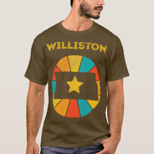 Camiseta Williston North Dakota Vintage Molestage Souvenir