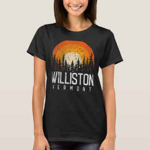 Camiseta Williston Vermont V Vintage Retro de los años 80