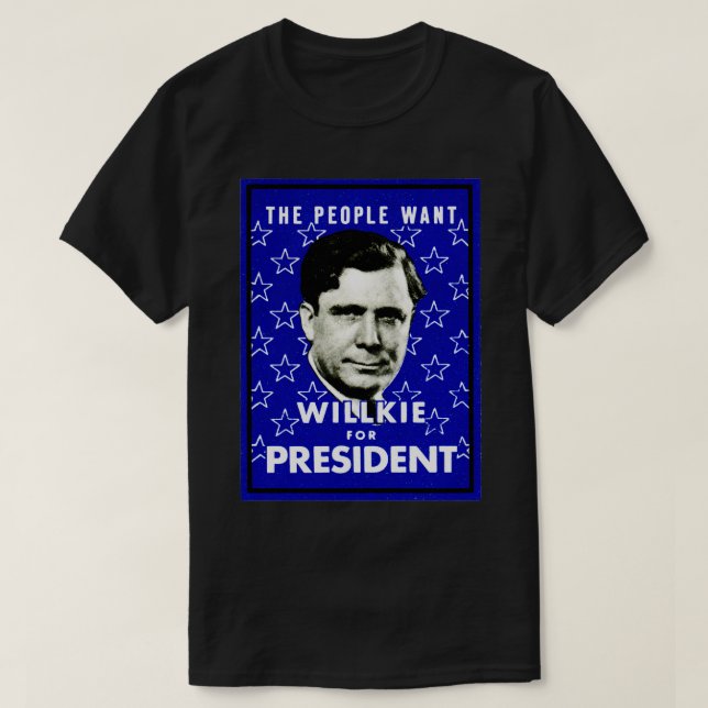 Camiseta Willkie de 1940 para 1 (Diseño del anverso)