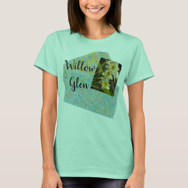 Camiseta Willow Glen San Jose abstract art,daffodils (Anverso)