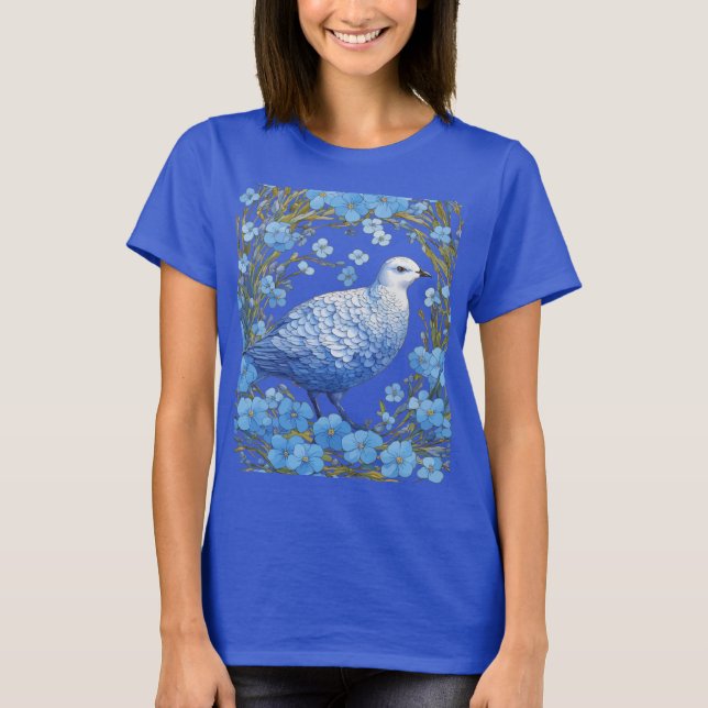 Camiseta Willow Ptarmigan Y Forget-Me-Nots (Anverso)