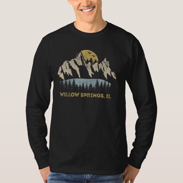 Camiseta Willow Springs Illinois Mountain Sunset IL (Anverso)