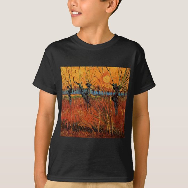 Camiseta Willows at Sunset de Vincent van Gogh (Anverso)