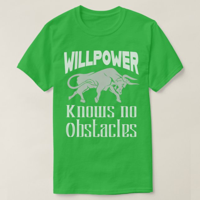 Camiseta Willpower Motivation Bull (Diseño del anverso)